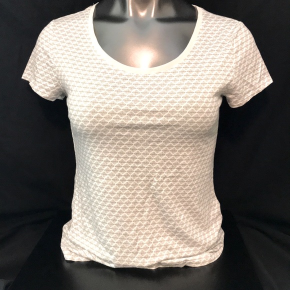 Banana Republic Tops - Banana Republic Luxe Touch Grey Pattern T-shirt XS